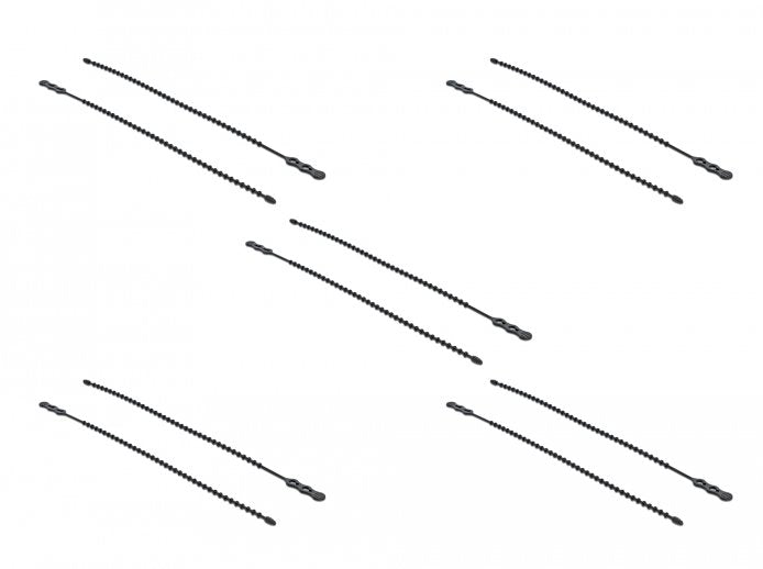 EAN 4043619189663 - DeLOCK 018966 presilla Brida de bolas Poliamida Negro 10 pieza(s) imagen 1