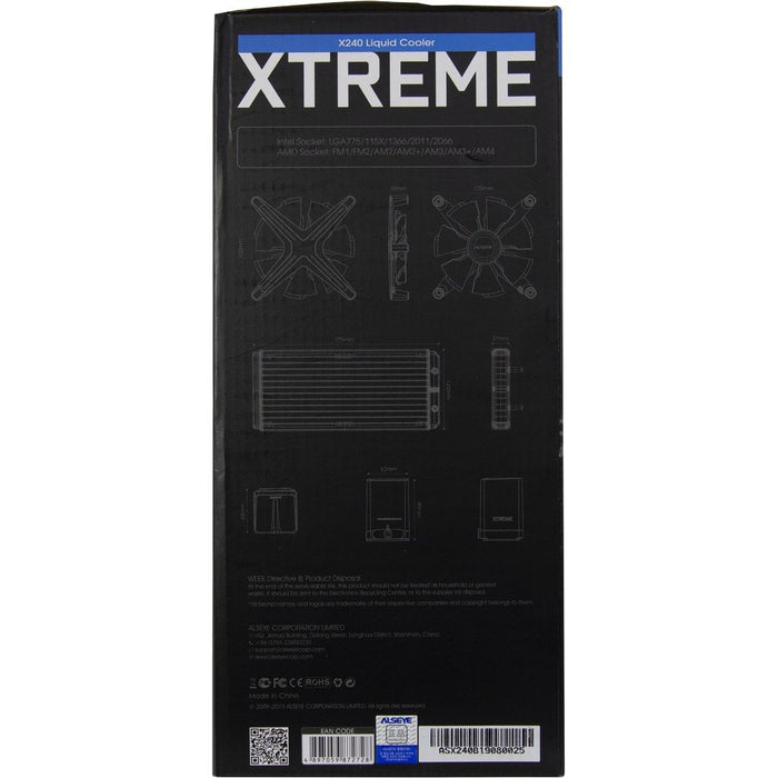 EAN 4897059872728 - Inter-Tech ALSEYE X240 Procesador Sistema de refrigeración líquida todo en uno Negro, Gris 1 pieza(s) imagen 12