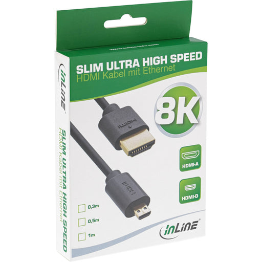 EAN 4043718308330 - InLine 17955D cable HDMI 0,5 m HDMI tipo A (Estándar) HDMI tipo D (Micro) Negro imagen 2