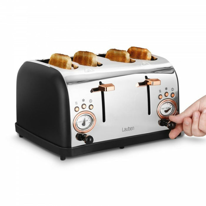 EAN 4260645681033 - Lauben LBN4ST1500BC tostadora 6 4 rebanada(s) 1500 W Negro, Acero inoxidable imagen 5