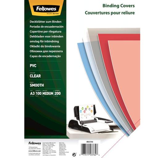EAN 77511537646 - Fellowes 53764 cubierta A3 PVC Transparente 100 pieza(s) imagen 1