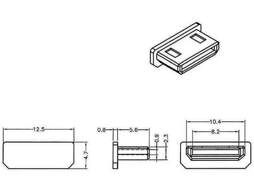 EAN 4043619640287 - DeLOCK 64028 tapa de seguridad para enchufe HDMI mini-C Negro 10 pieza(s) imagen 2