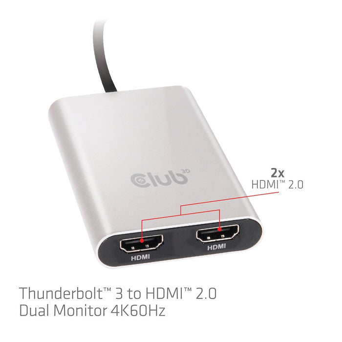 EAN 0841615100941 - CLUB3D CSV-1574 divisor de video USB Tipo C 2x HDMI imagen 4