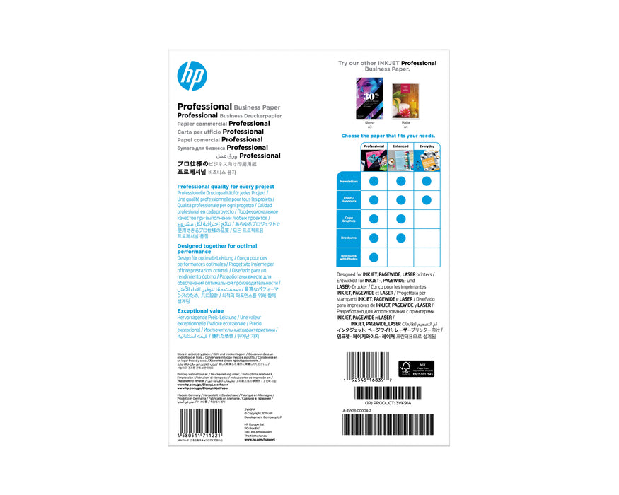EAN 0192545168397 - HP Professional Multi-use Glossy FSC Papers 180 gsm-150 sht/A4/210 x 297 mm papel para impresora de inyec imagen 3