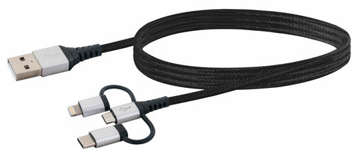 EAN 4004005027082 - Schwaiger LKU 100 cable USB USB 2.0 1,5 m USB A Micro-USB B Negro, Plata imagen 2