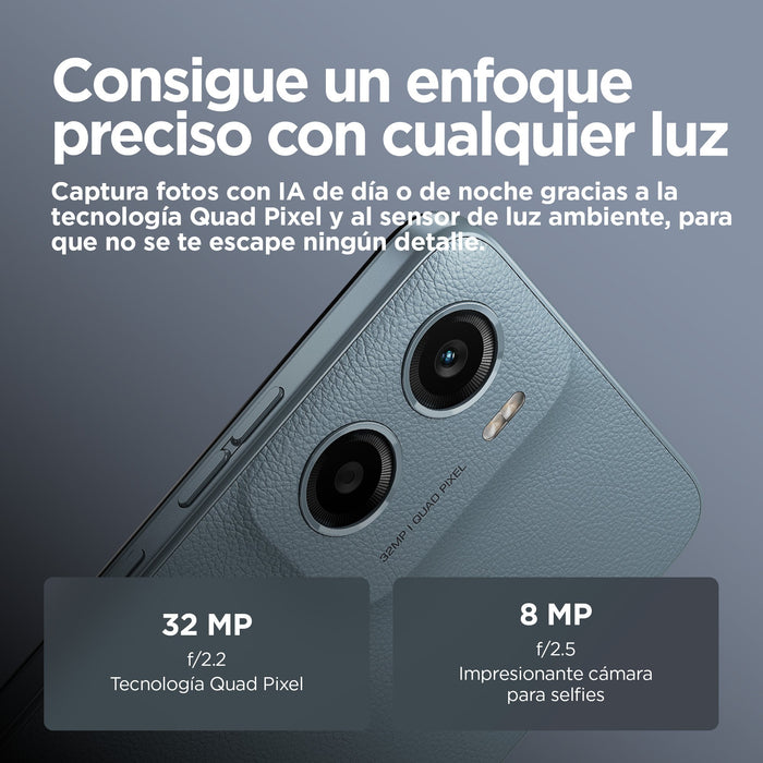 EAN 840023281426 - Motorola moto e15 16,9 cm (6.67") SIM doble Android 14 Go edition 4G USB Tipo C 2 GB 64 GB 5200 mAh Azul imagen 14