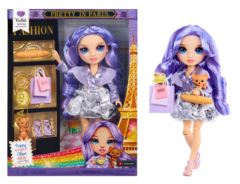 EAN 0035051248798 - Rainbow High Pretty in Paris Fashion - Violet Willow (Purple) imagen 1