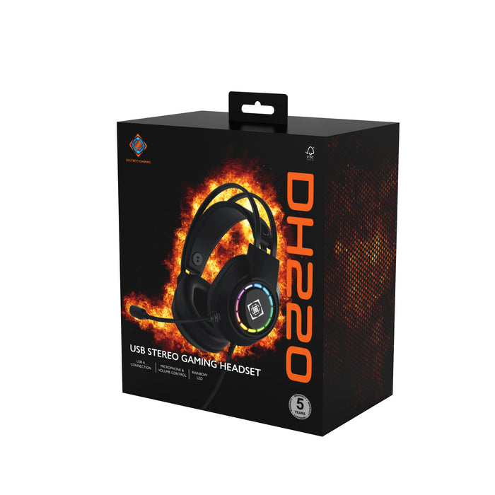 EAN 7333048064820 - Deltaco Gaming GAM-168 auricular y casco Auriculares Alámbrico Diadema Juego USB tipo A Negro imagen 10