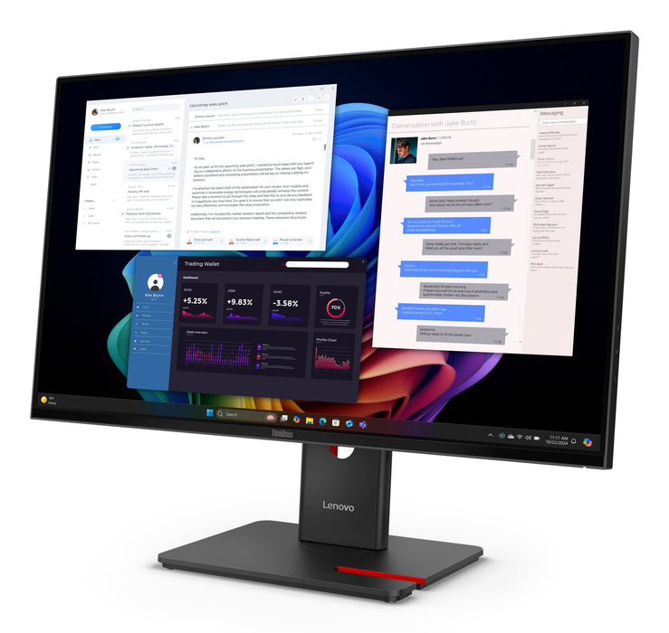 EAN 198156754189 - Lenovo ThinkVision T27UD-40 pantalla para PC 68,6 cm (27") 3840 x 2160 Pixeles 4K Ultra HD LCD Negro imagen 2