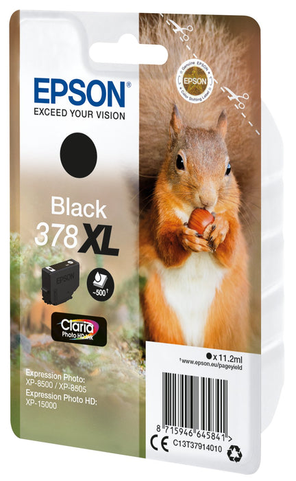 EAN 8715946645858 - Epson Squirrel C13T37914020 cartucho de tinta 1 pieza(s) Original Alto rendimiento (XL) Negro imagen 2