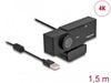 EAN 4043619964000 - DeLOCK 96400 cámara web 8 MP 3840 x 2160 Pixeles USB 2.0 Negro imagen 2