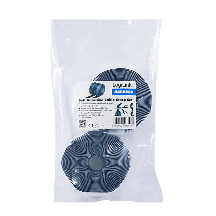 EAN 4052792067514 - LogiLink KAB0080 presilla Velcro cable tie Negro 2 pieza(s) imagen 6