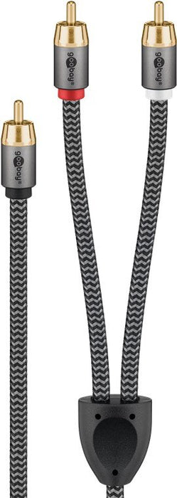 EAN 4040849653001 - Goobay 65300 cable de audio 2 m 2 x RCA RCA Negro, Plata imagen 4