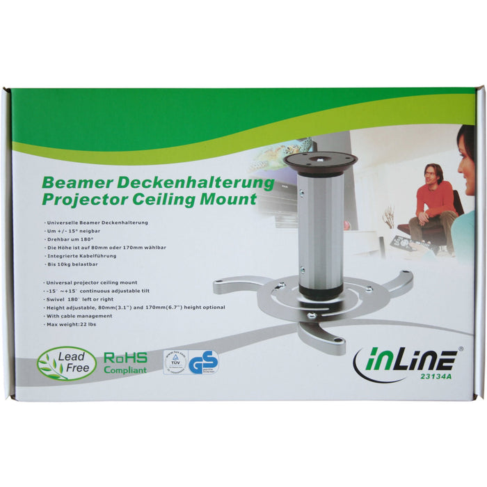 EAN 4043718172337 - InLine 23134A montaje para projector Techo Negro imagen 3