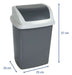 EAN 4002390095822 - MAUL 9521087 papelera 10 L Rectangular Plástico, Polipropileno (PP) Gris Oscuro, Blanco imagen 3