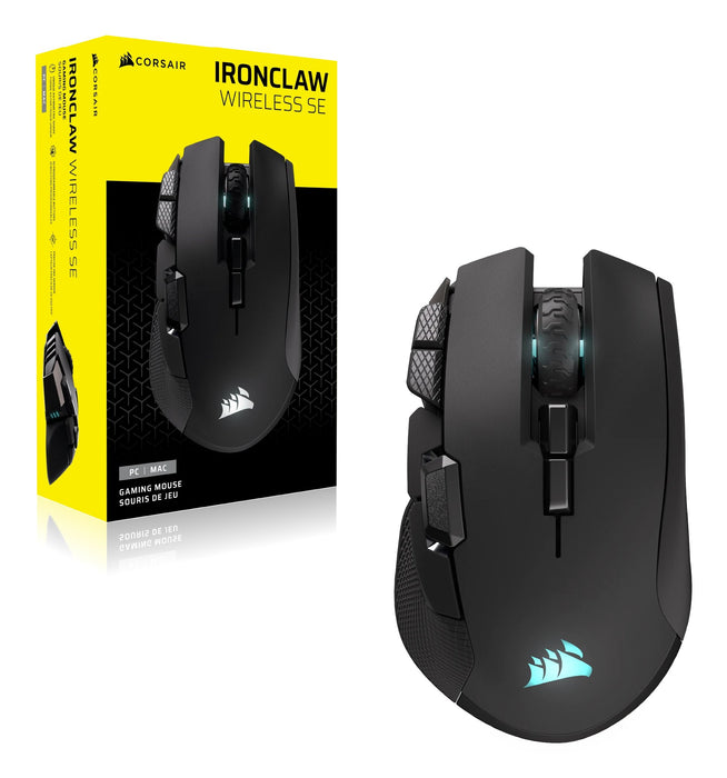 EAN 840440499916 - Corsair IRONCLAW WIRELESS SE ratón Juego Mano derecha RF Wireless + Bluetooth + USB Type-C Óptico 26000 DP imagen 2