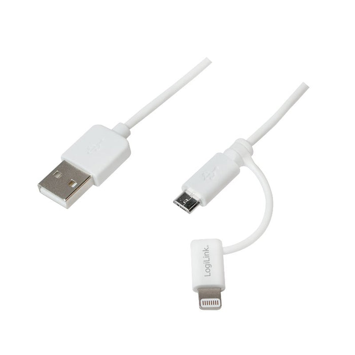 EAN 4052792044775 - LogiLink CU0118 cable USB 1 m Micro-USB A USB A Blanco imagen 1