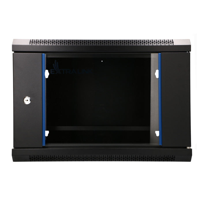 EAN 5907207228785 - Extralink LITE 6U 530X400 WALL-MOUNTED RACKMOUNT CABINET BLACK Estante montado en suelo/pared/independien imagen 1