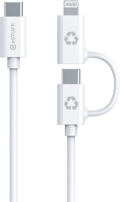 EAN 5715063276983 - eSTUFF ES600170 cable USB 1 m USB C USB C/Lightning Blanco imagen 2