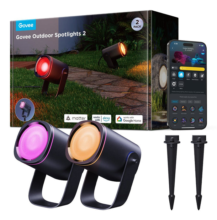EAN 6974316993353 - Govee Outdoor Spotlights 2 Punto de iluminación inteligente Bluetooth imagen 1