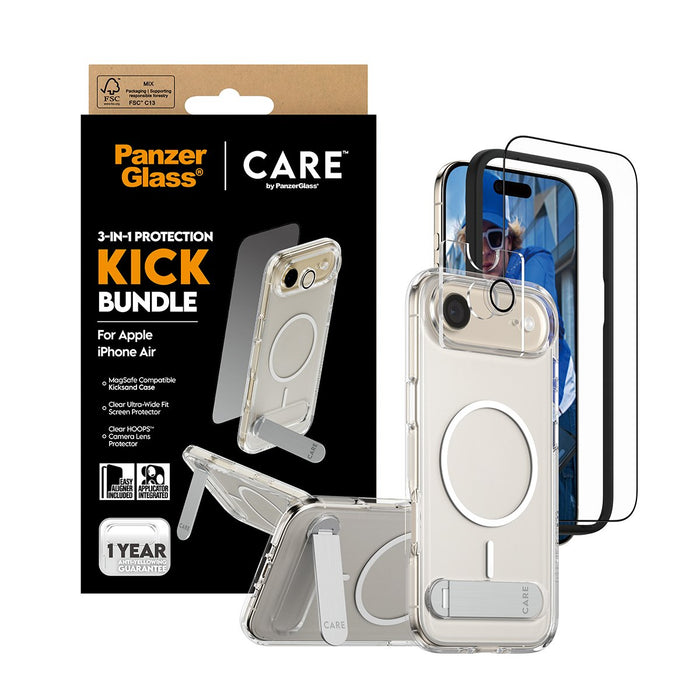 EAN 5715685027345 - PanzerGlass ® | CARE by ® 3-in-1 Feature Kick Bundle iPhone Air Protector de pantalla Apple 1 pieza(s) imagen 5