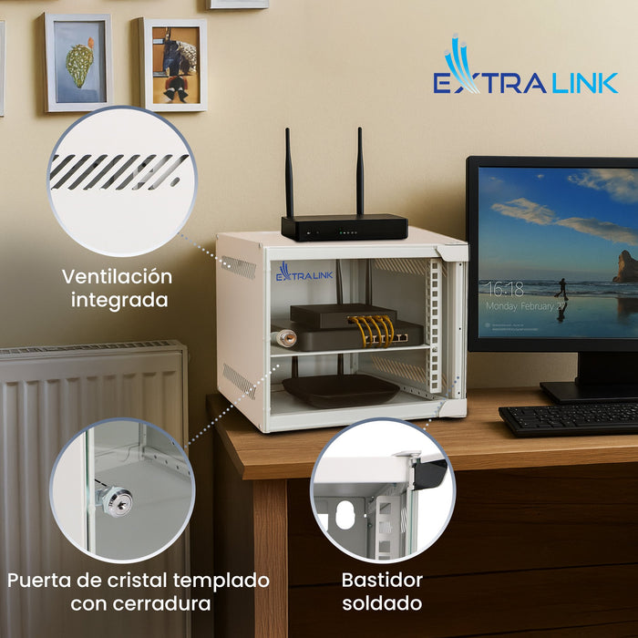 EAN 5907207228877 - Extralink LITE 6U 10 280X310 WALL-MOUNTED RACKMOUNT CABINET GRAY imagen 9