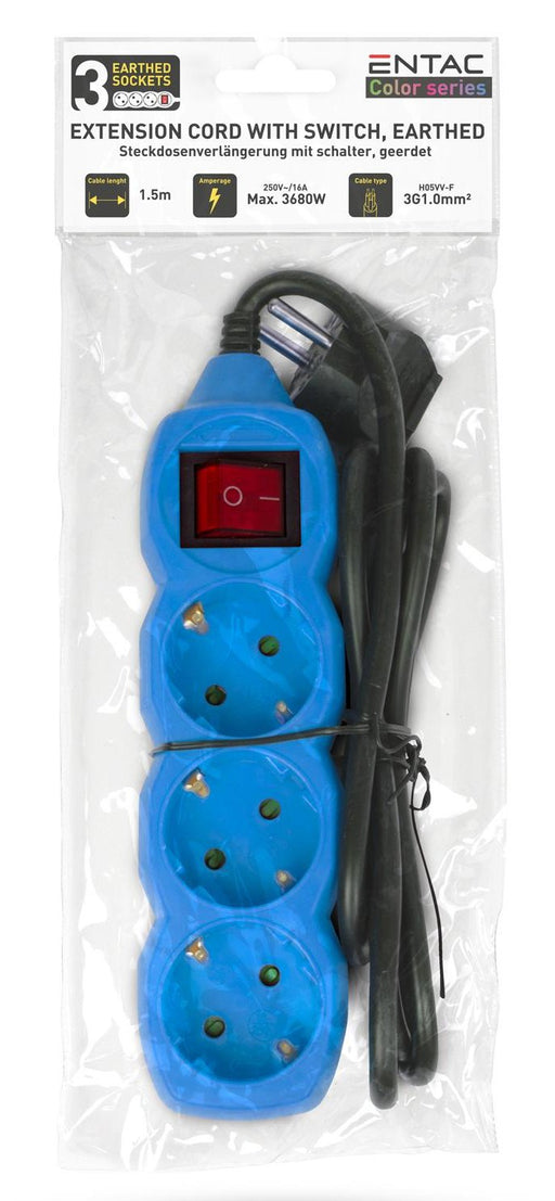 EAN 5999097977485 - Entac ESEG3-1.5-SW-BL base múltiple 1,5 m 3 salidas AC Interior Azul imagen 2