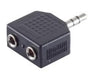 EAN 5705965854716 - Microconnect AUDALS cambiador de género para cable 3.5mm 2x3.5mm Negro imagen 1