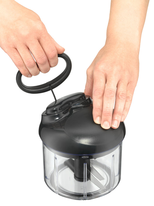 EAN 4000530699336 - WMF Gourmet 18.7678.6040 picadora manual de alimentos Negro, Transparente imagen 4
