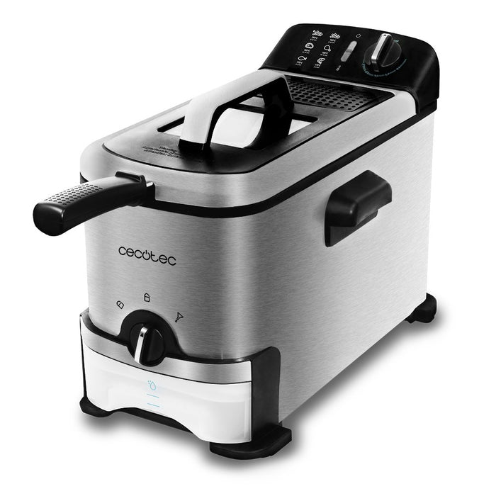 EAN 8435484030779 - Cecotec CleanFry Infinity 3000 ProFilter Sencillo 3 L 2400 W Freidora Negro, Acero inoxidable imagen 1
