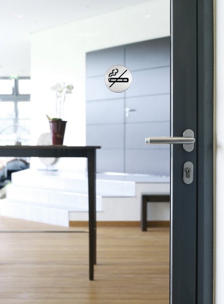 EAN 4005546400204 - Durable Picto "No Smoking" Alrededor Plata Acero inoxidable imagen 2