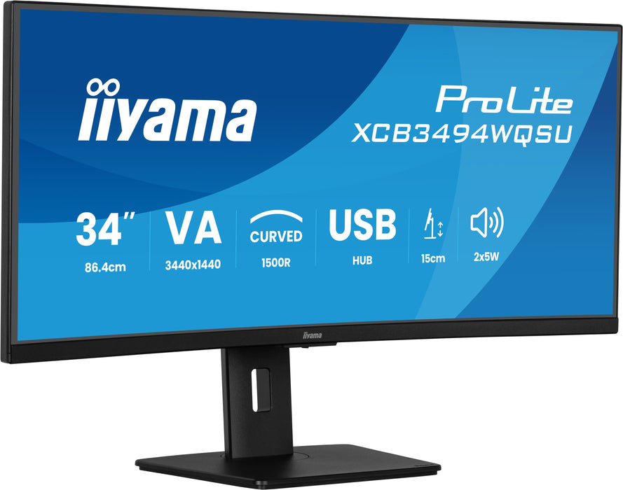 EAN 4948570125135 - iiyama ProLite XCB3494WQSU-B1 pantalla para PC 86,4 cm (34") 3440 x 1440 Pixeles UltraWide Quad HD LED Ne imagen 1