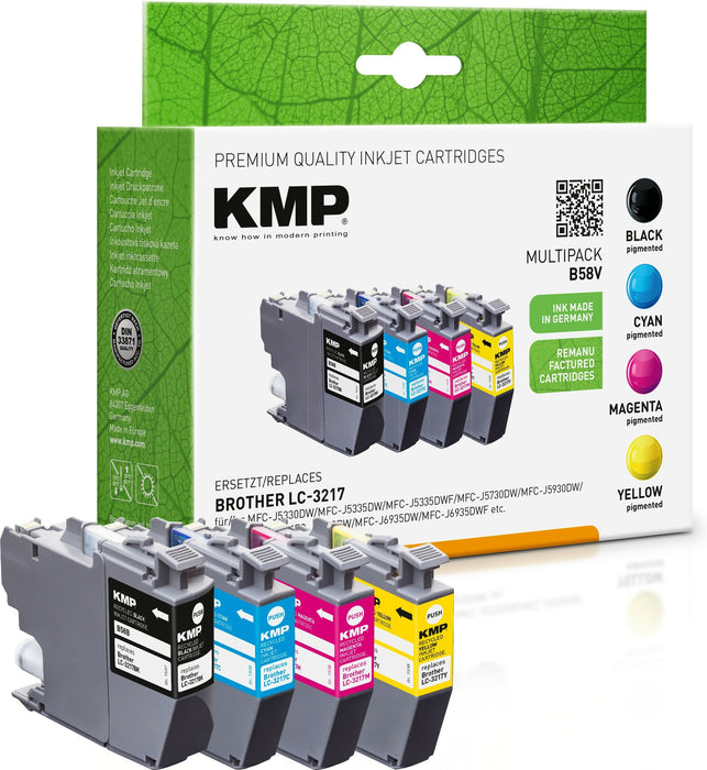 EAN 4011324370331 - KMP B58V cartucho de tinta 4 pieza(s) Compatible Negro, Cian, Magenta, Amarillo imagen 1