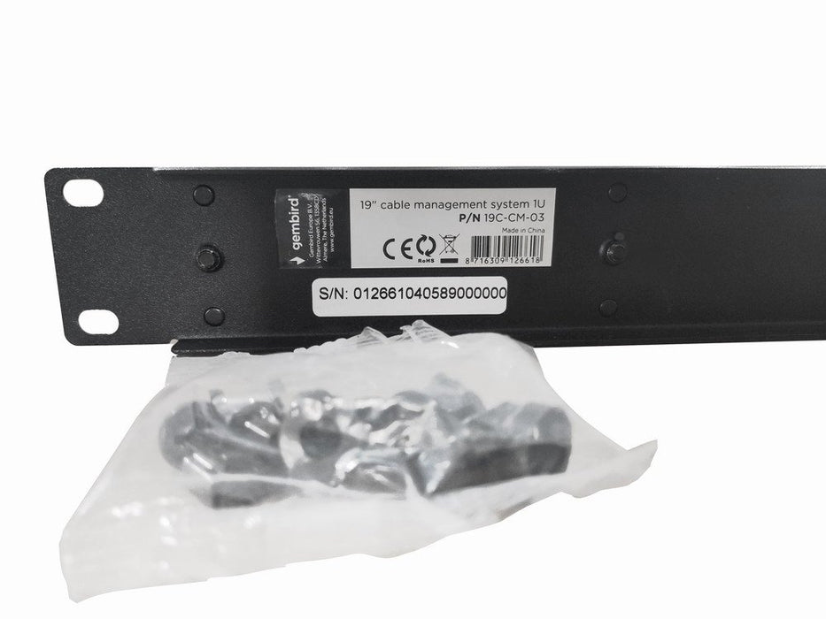 EAN 8716309126618 - Gembird 19C-CM-03 organizador de cables Estante Negro 1 pieza(s) imagen 4
