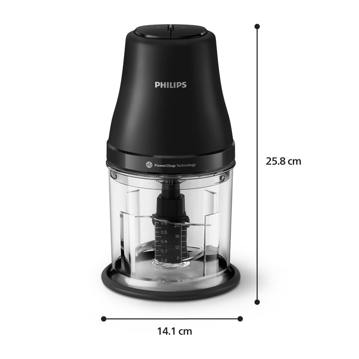 EAN 8720389066535 - Philips HR1501/00 picadora eléctrica de alimentos 1 L 450 W Negro imagen 3