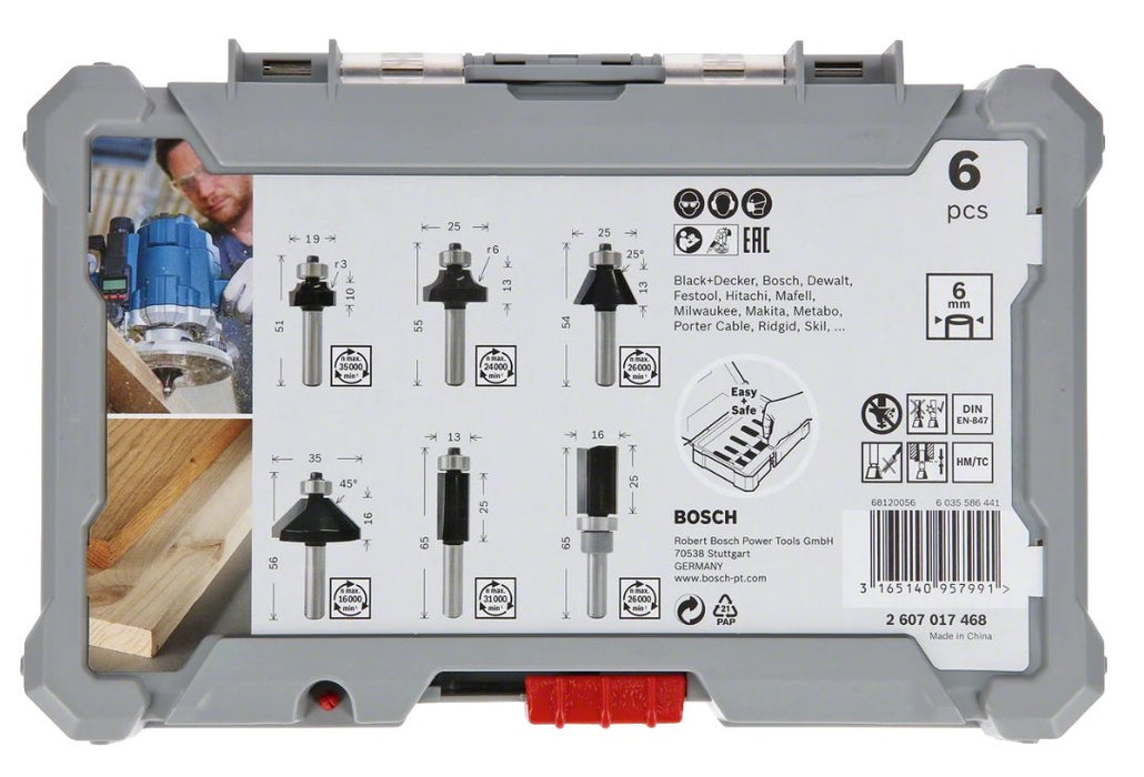 EAN 3165140957991 - Bosch 2607017468 Juego de fresas 6 pieza(s) imagen 3