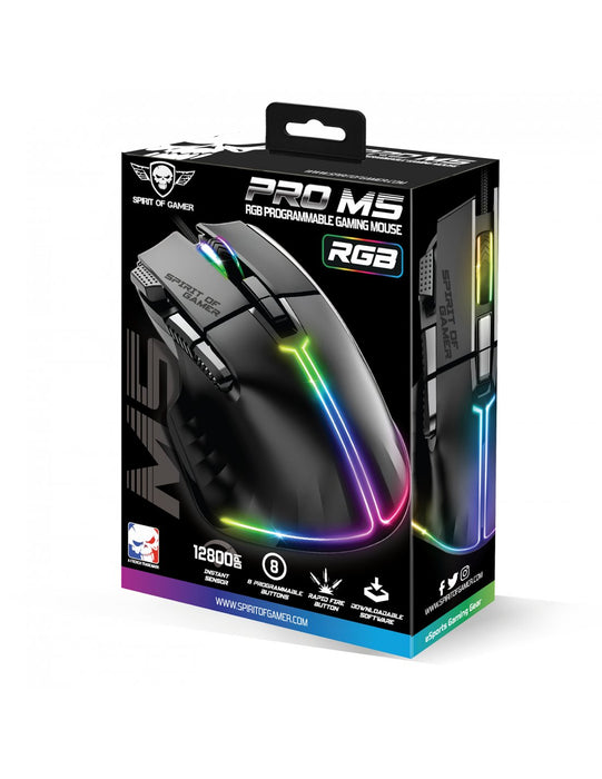 EAN 3700104455153 - Spirit of Gamer PRO-M5 ratón Juego mano derecha USB tipo A Óptico 12800 DPI imagen 3