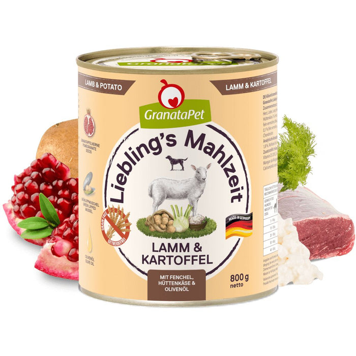 EAN 4260165184014 - GranataPet 184014 alimento húmedo para perros Cordero, Patata Adulto 800 g imagen 1