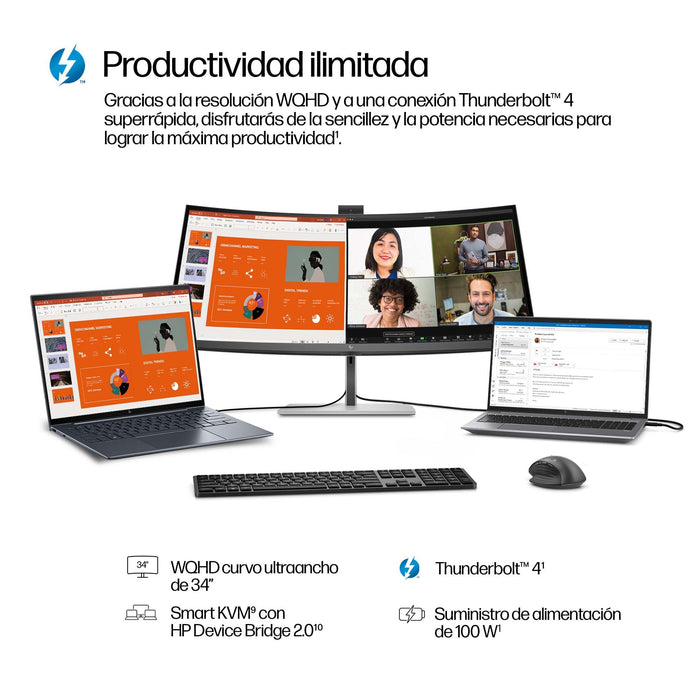 EAN 5715063476598 - HP Series 7 Pro 734pm pantalla para PC 86,4 cm (34") 3440 x 1440 Pixeles Wide Quad HD LCD Plata imagen 7