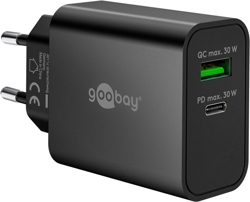 EAN 4040849753350 - Goobay 75335 cargador de dispositivo móvil Universal Negro Corriente alterna Carga rápida Interior imagen 1