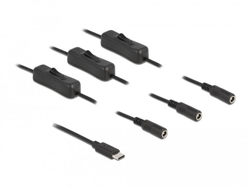EAN 4043619868018 - DeLOCK 86801 cambiador de género para cable 3 x DC 5.5 x 2.1 mm Negro imagen 1