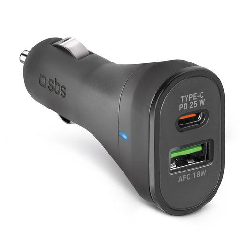 EAN 8018417329067 - SBS TECRPD25W cargador de dispositivo móvil Universal Negro Encendedor de cigarrillos Carga rápida Auto imagen 1