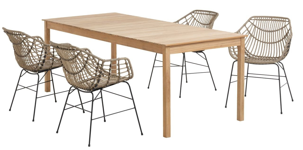 EAN 5712110030987 - Jysk Krzesło ILDERHUSE naturalny ( 2 sztuki) silla de jardín Salón Asiento duro Respaldo duro Polirratán  imagen 6