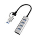 EAN 4052792077100 - LogiLink UA0455 hub de interfaz USB 3.2 Gen 1 (3.1 Gen 1) Type-A + Type-C 5000 Mbit/s Aluminio imagen 3