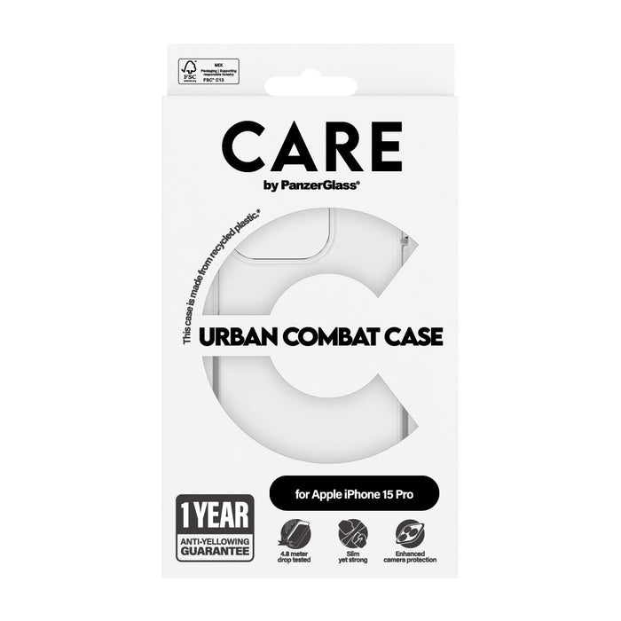 EAN 5715685005572 - PanzerGlass CARE™ by ® Urban Combat Case Transparent iPhone 15 Pro funda para teléfono móvil Transparente imagen 3