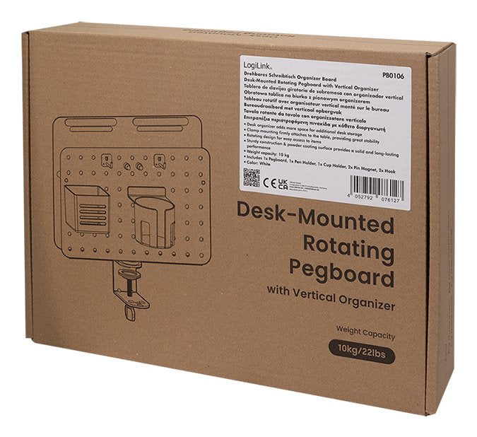 EAN 4052792076127 - LogiLink PB0106 organizador para colgar Acero, Plástico Blanco imagen 5