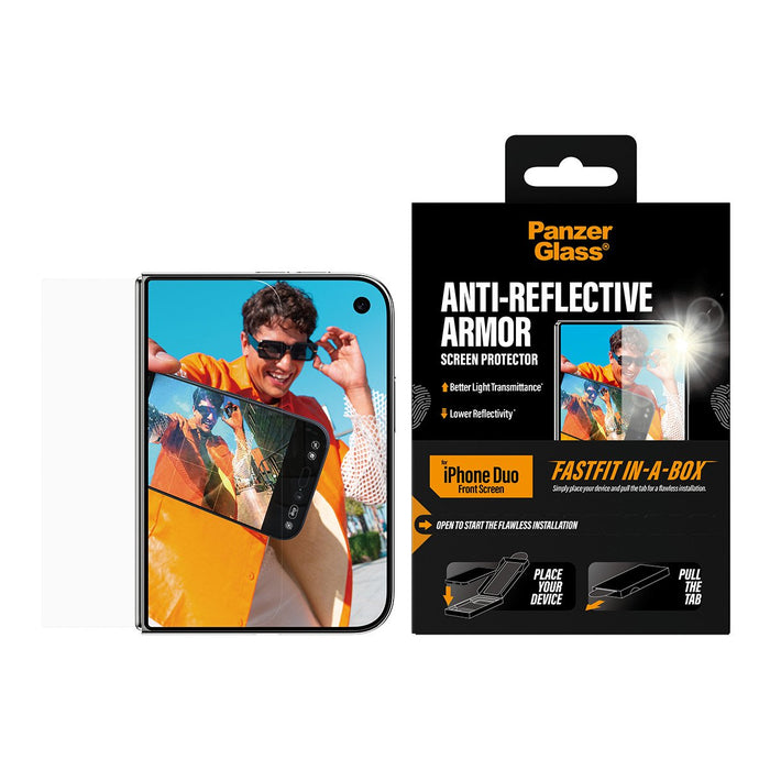 EAN 5715685044717 - PanzerGlass ® Anti-reflective Armor Front Screen Protector iPhone Duo | FRAME FIT w. FASTFIT IN-A-BOX Pro imagen 2
