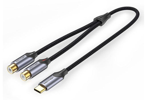 EAN 6922794751583 - Vention BGVHD cable de audio 0,5 m 2 x RCA USB Tipo C Negro, Gris imagen 1