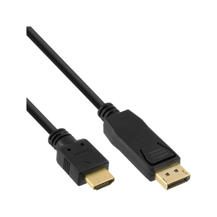 EAN 4043718304301 - InLine B-17183 adaptador de cable de vídeo 3 m DisplayPort HDMI Negro imagen 1
