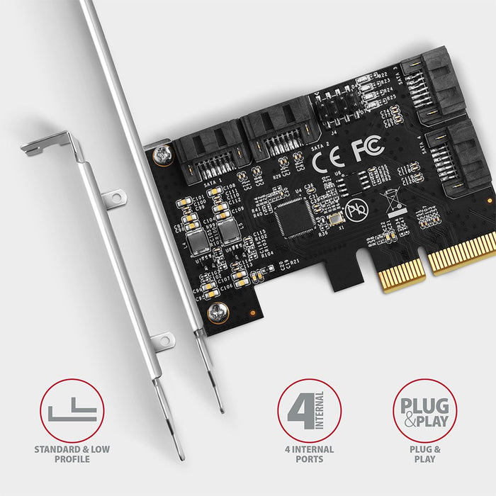 EAN 8595247906977 - Axagon PCES-SA4X4 tarjeta y adaptador de interfaz Interno SATA imagen 3